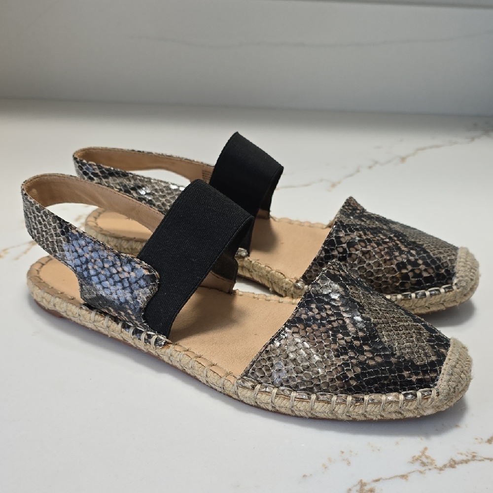 Adrienne Vittadini Black and Tan Espadrilles